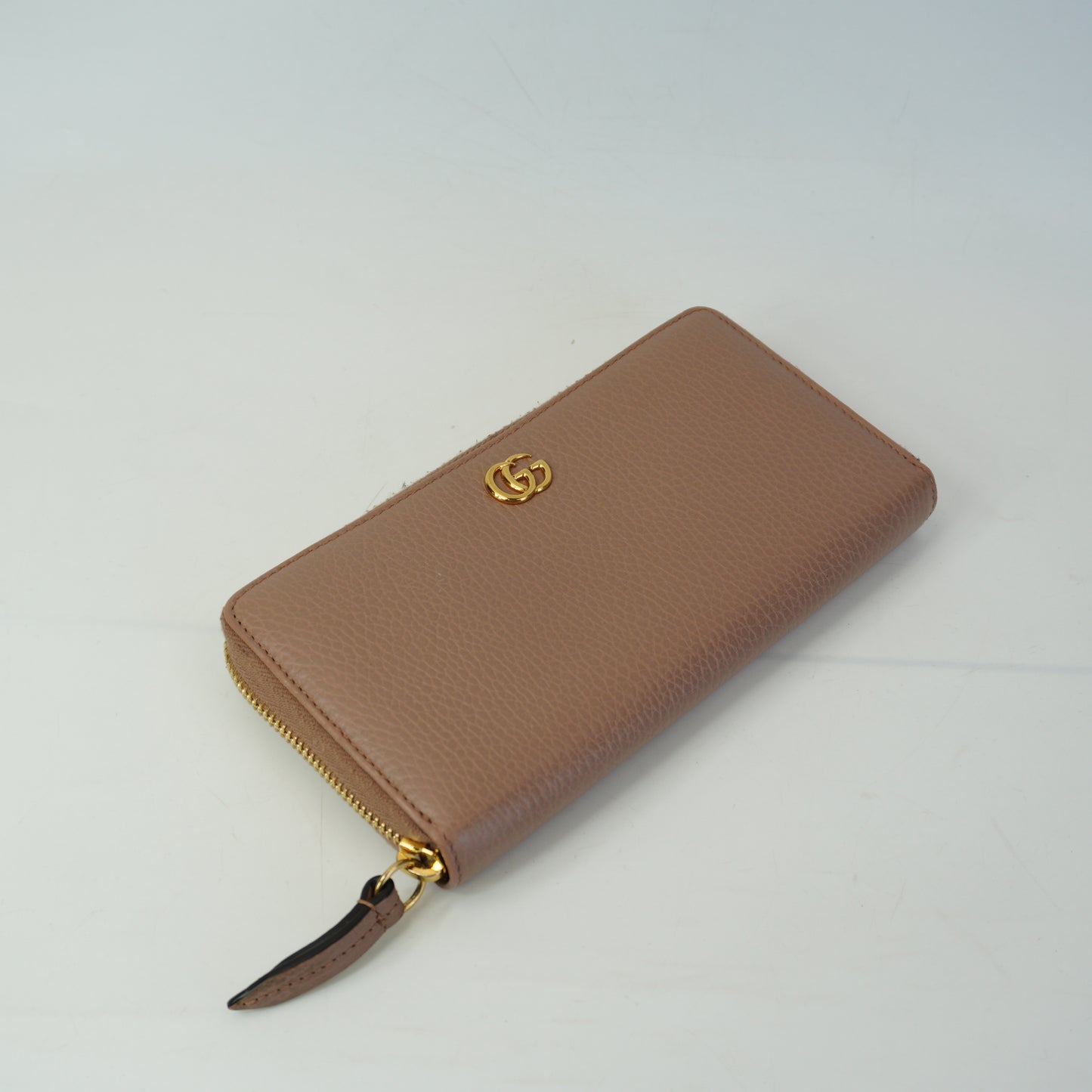 Gucci Bamboo Tassel  Zip Around Wallet Nude PinkGHW