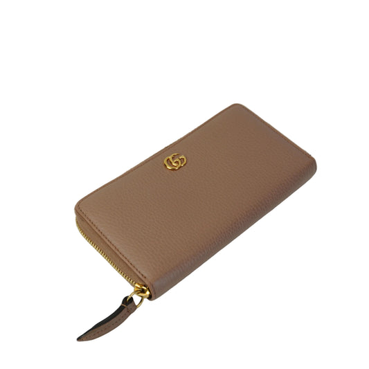 Gucci Bamboo Tassel  Zip Around Wallet Nude PinkGHW