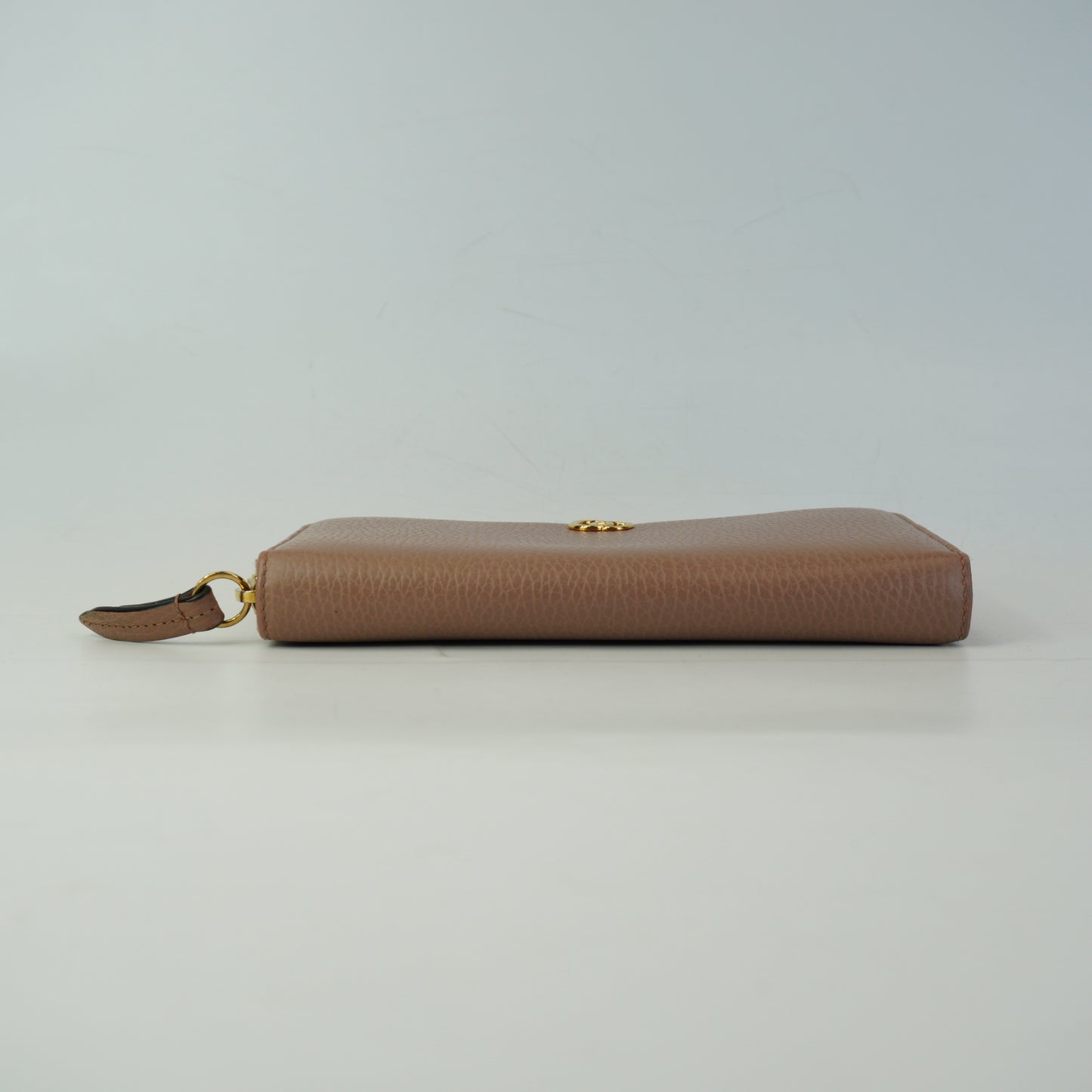 Gucci Bamboo Tassel  Zip Around Wallet Nude PinkGHW