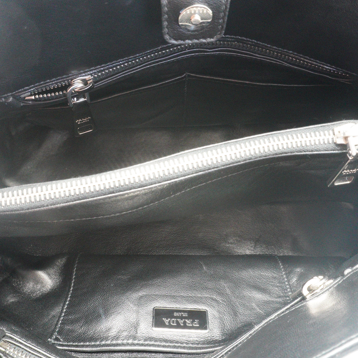 Prada Nappa Gaufre Medium Black SHW