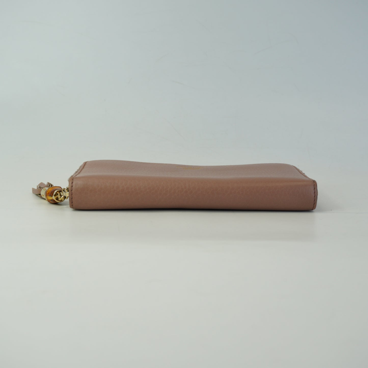 Gucci Bamboo Tassel  Zip Around Wallet Nude PinkGHW