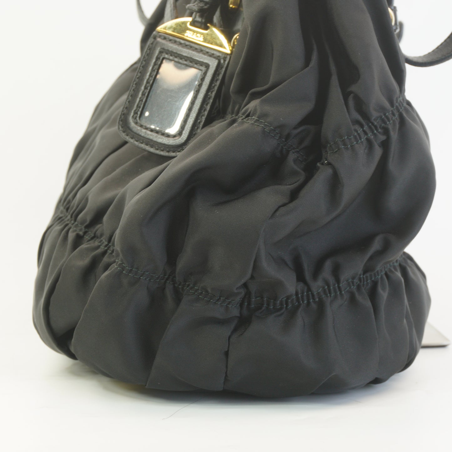Prada Black Gaufe Tesseto Nylon GHW Medium