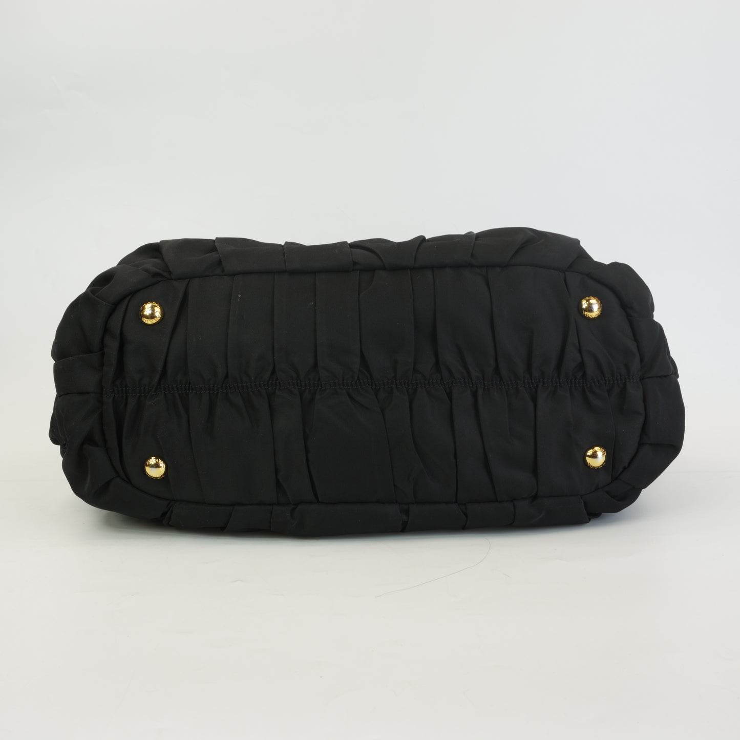 Prada Black Gaufe Tesseto Nylon GHW Medium
