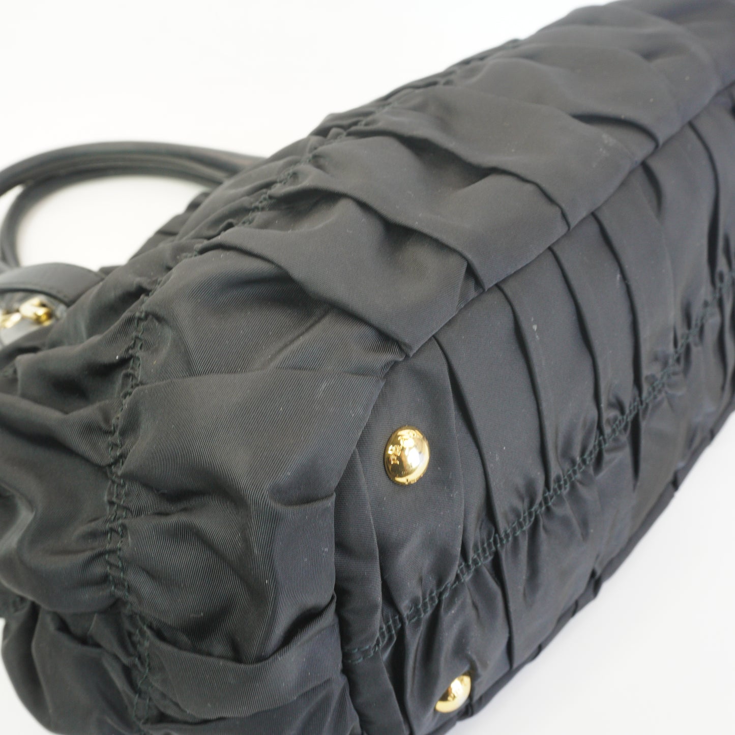 Prada Black Gaufe Tesseto Nylon GHW Medium