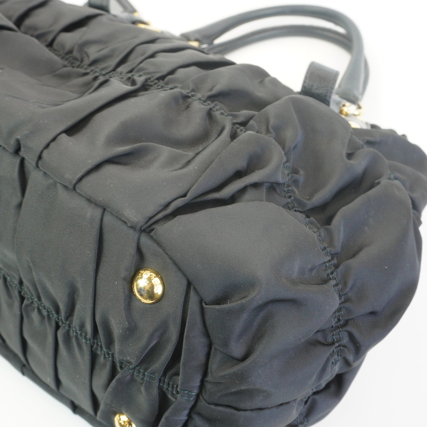 Prada Black Gaufe Tesseto Nylon GHW Medium