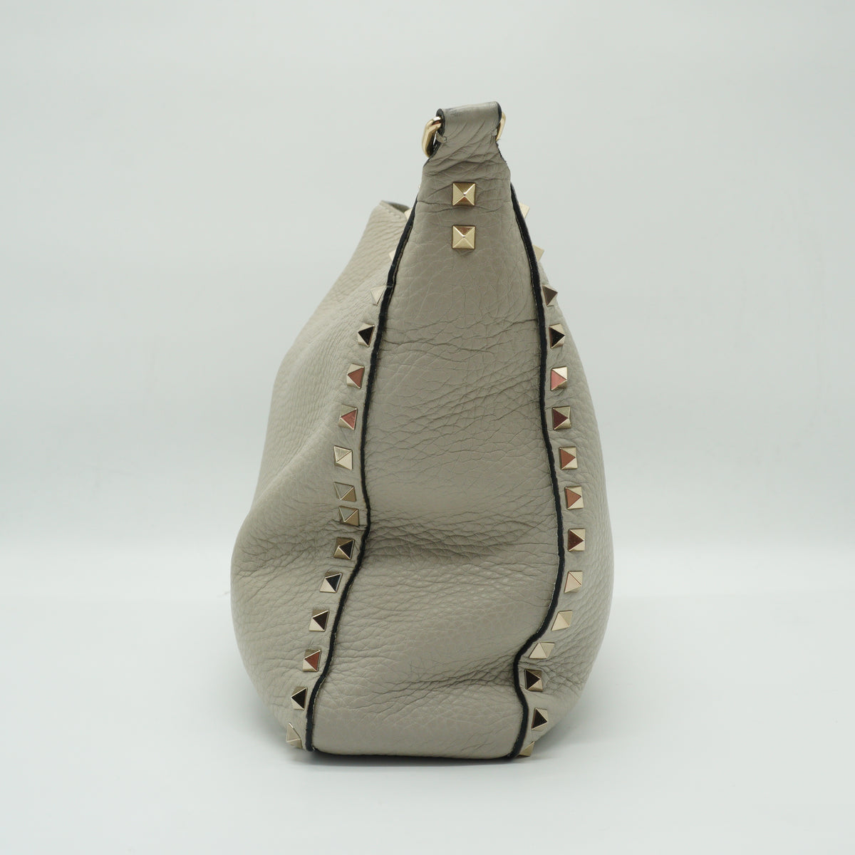Valentino	Rockstud Small Hobo Bag Off White GHW