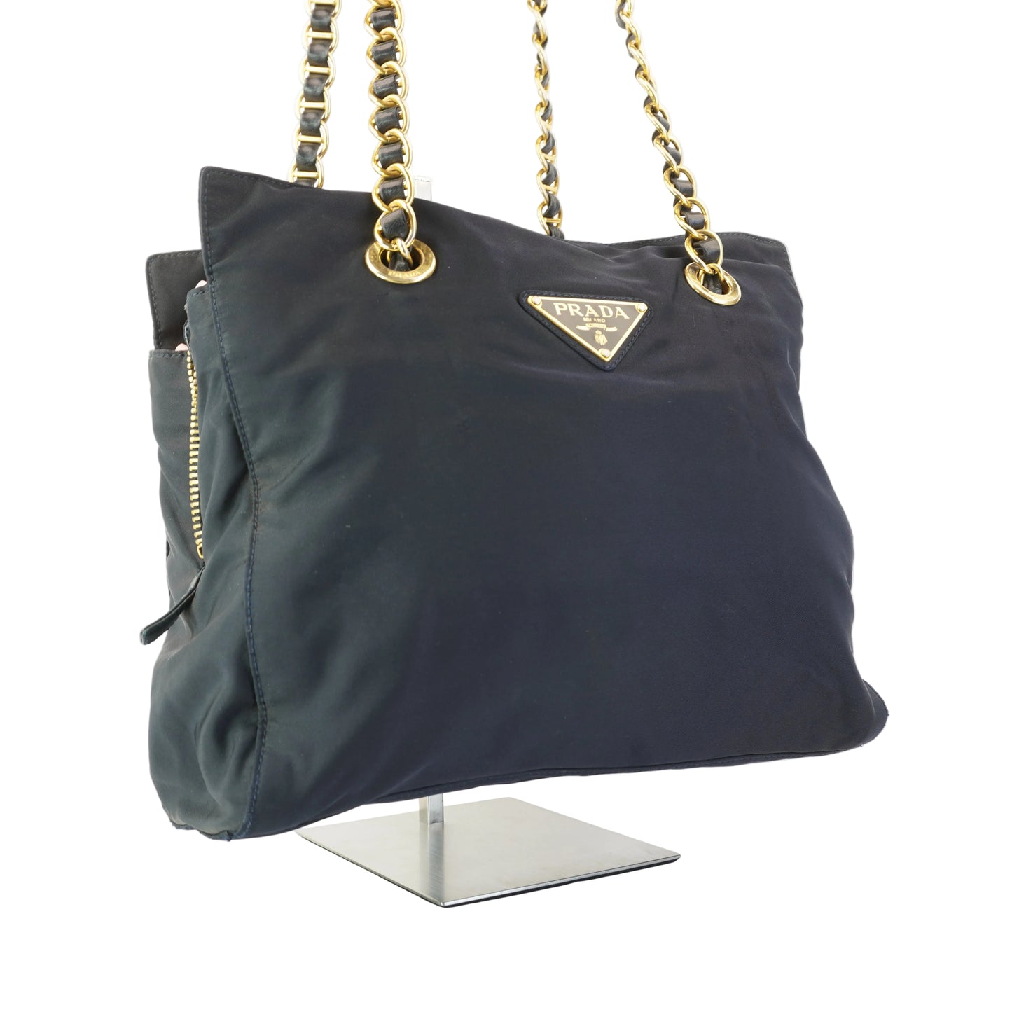 Prada Tessuto Nylon Chain Shoulder Bag