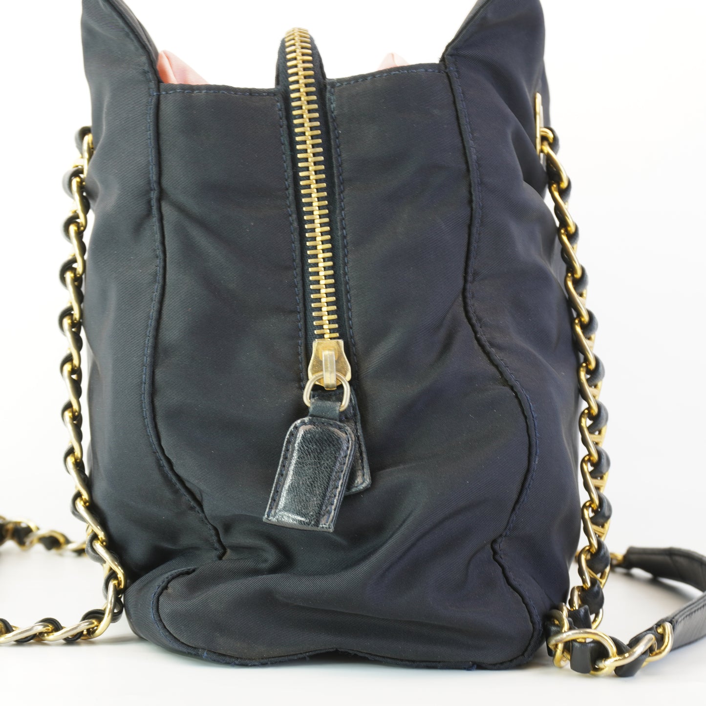 Prada Tessuto Nylon Chain Shoulder Bag
