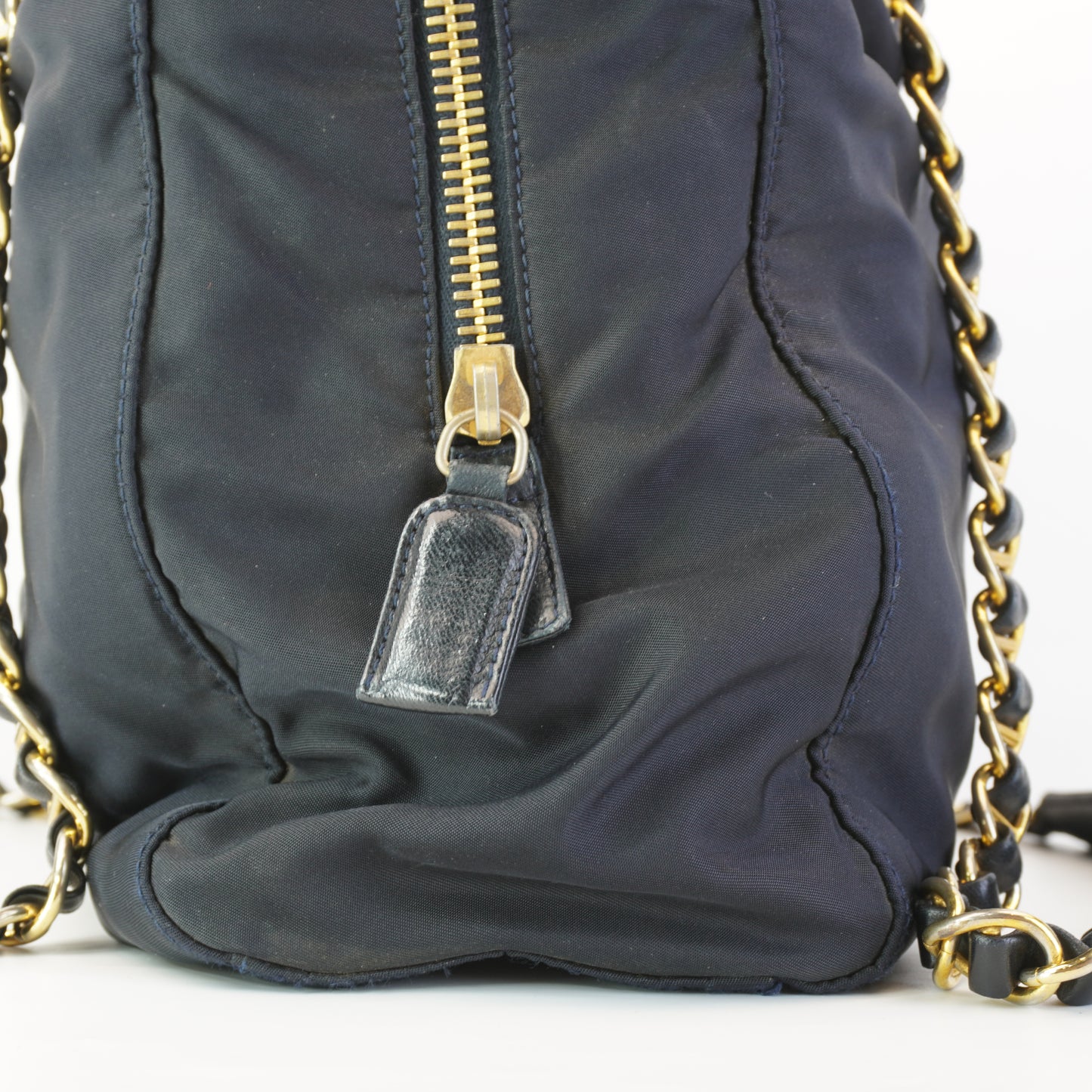 Prada Tessuto Nylon Chain Shoulder Bag