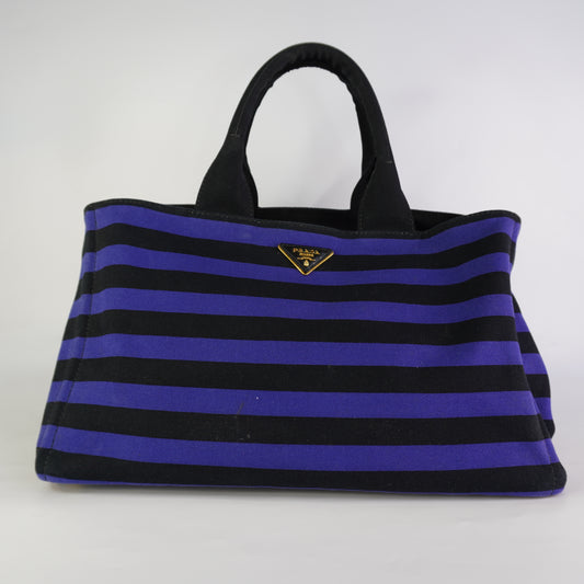 Prada Canapa Stripe Tote Bag