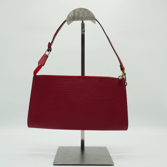 Louis Vuitton Pochette Accesories Red Small GHW
