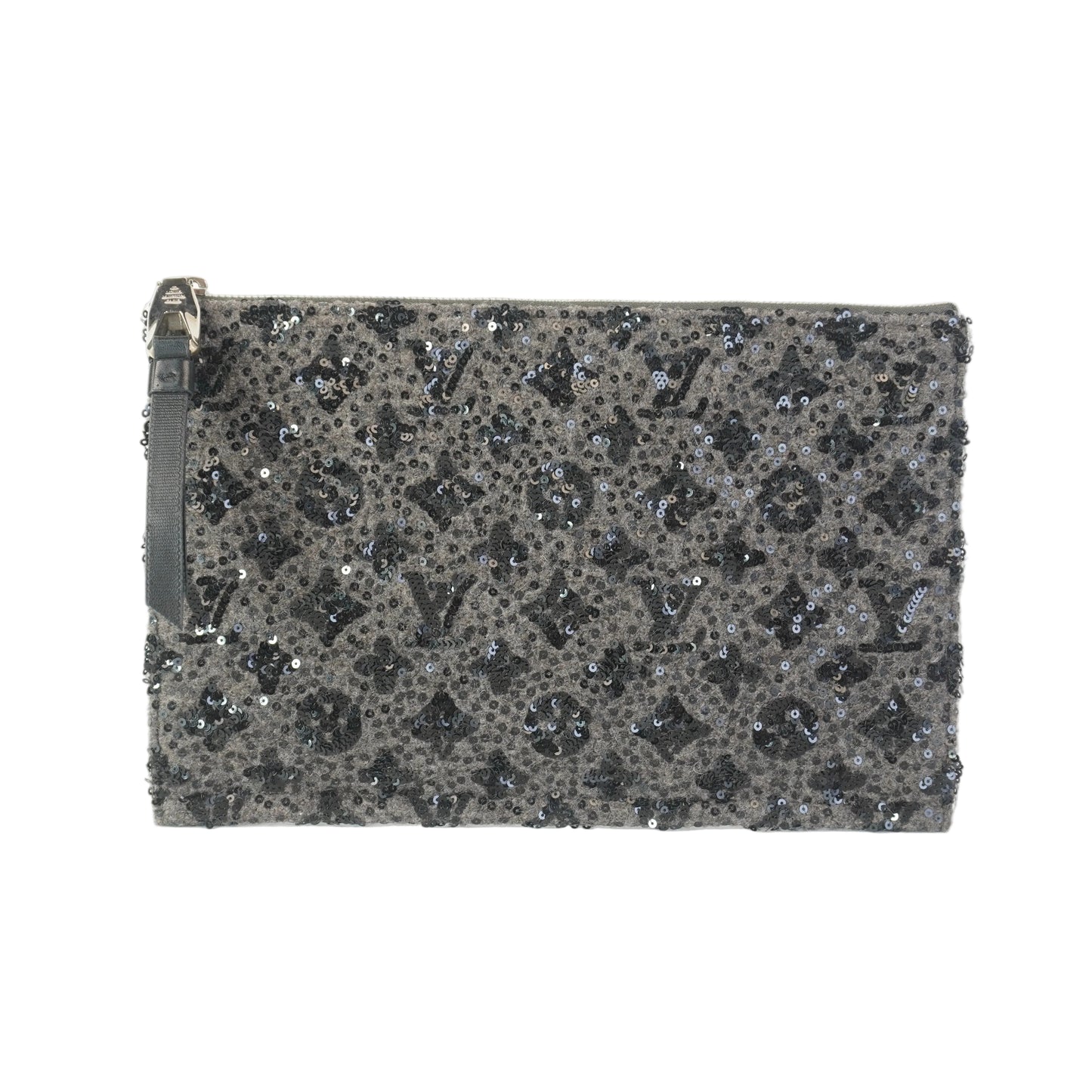 Louis Vuitton	Glitter Clutch Bag in Gray