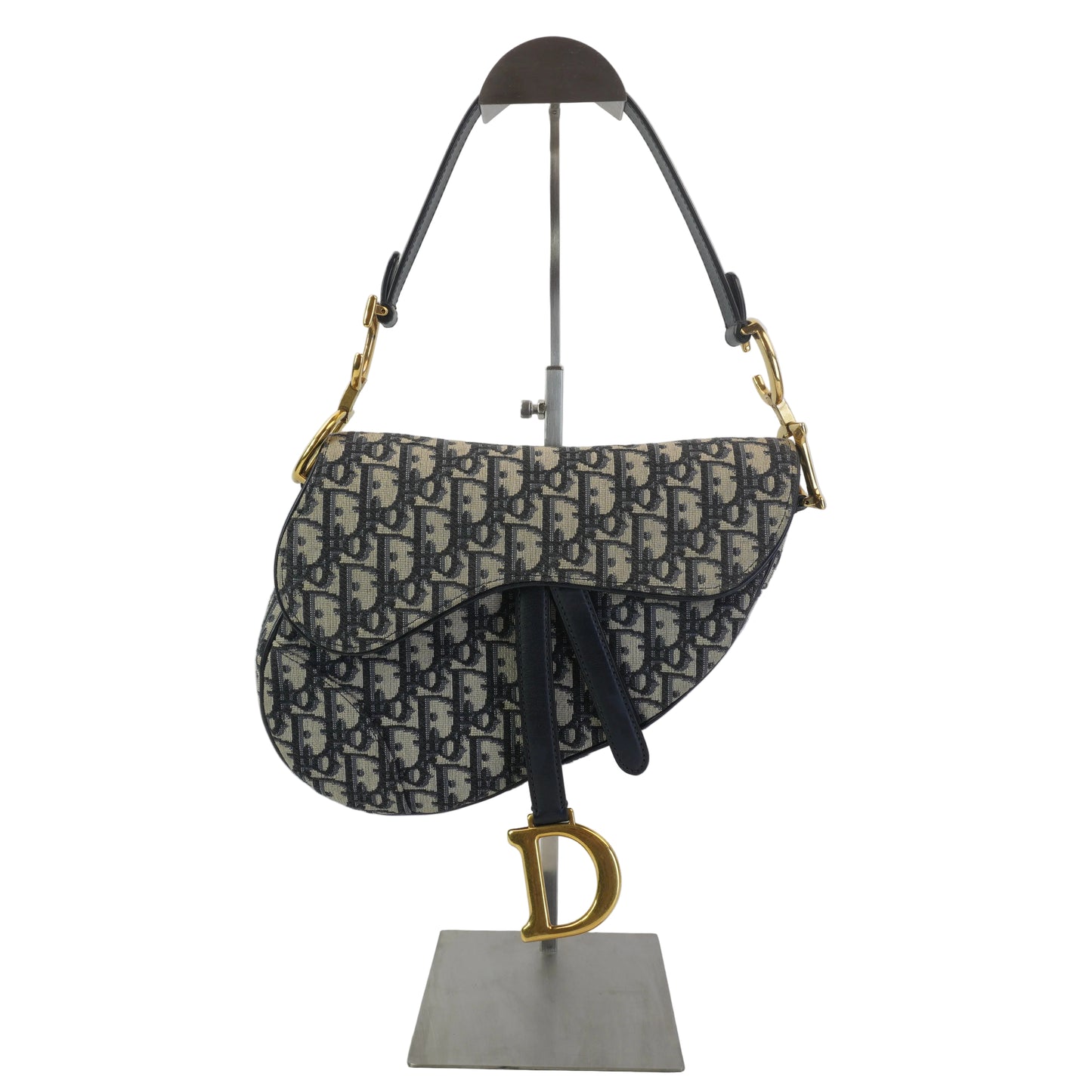 Dior	Saddle Blue Jacquard Medium GHW