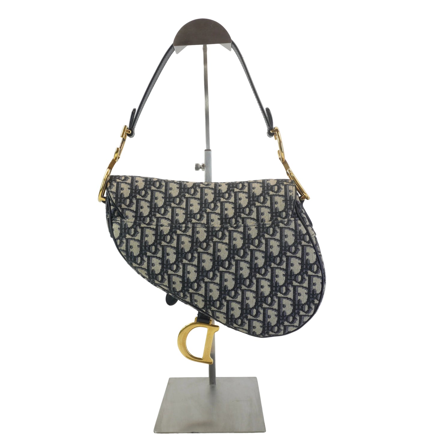 Dior	Saddle Blue Jacquard Medium GHW