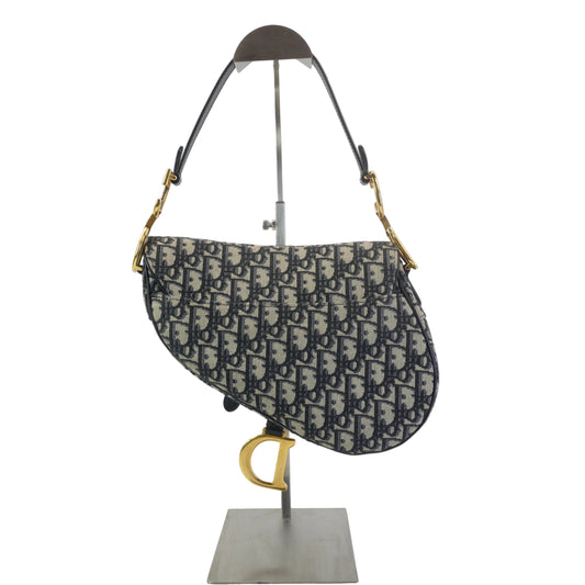 Dior	Saddle Blue Jacquard Medium GHW