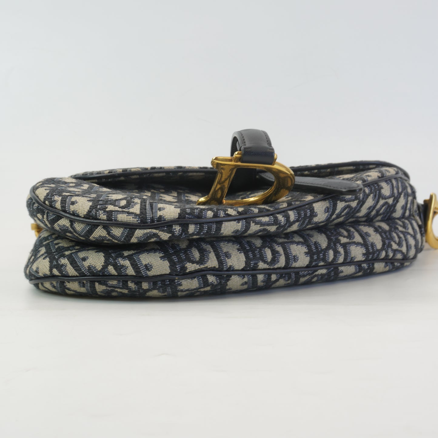 Dior	Saddle Blue Jacquard Medium GHW