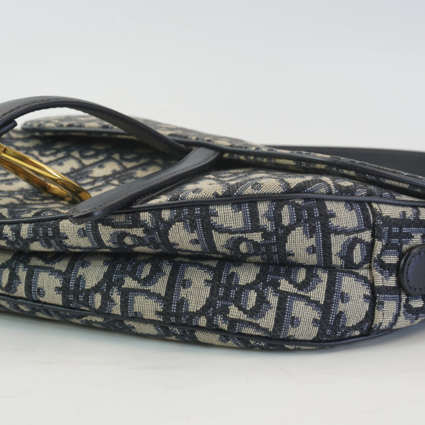 Dior	Saddle Blue Jacquard Medium GHW