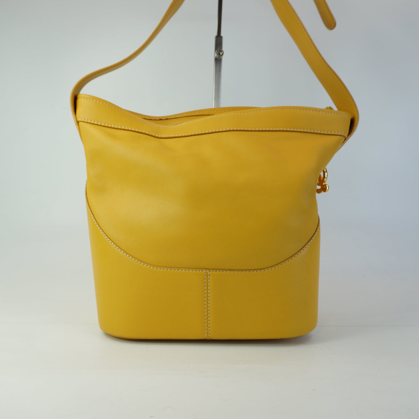 Loewe Anton Hobo Shoulder Bag Yellow Mini GHW
