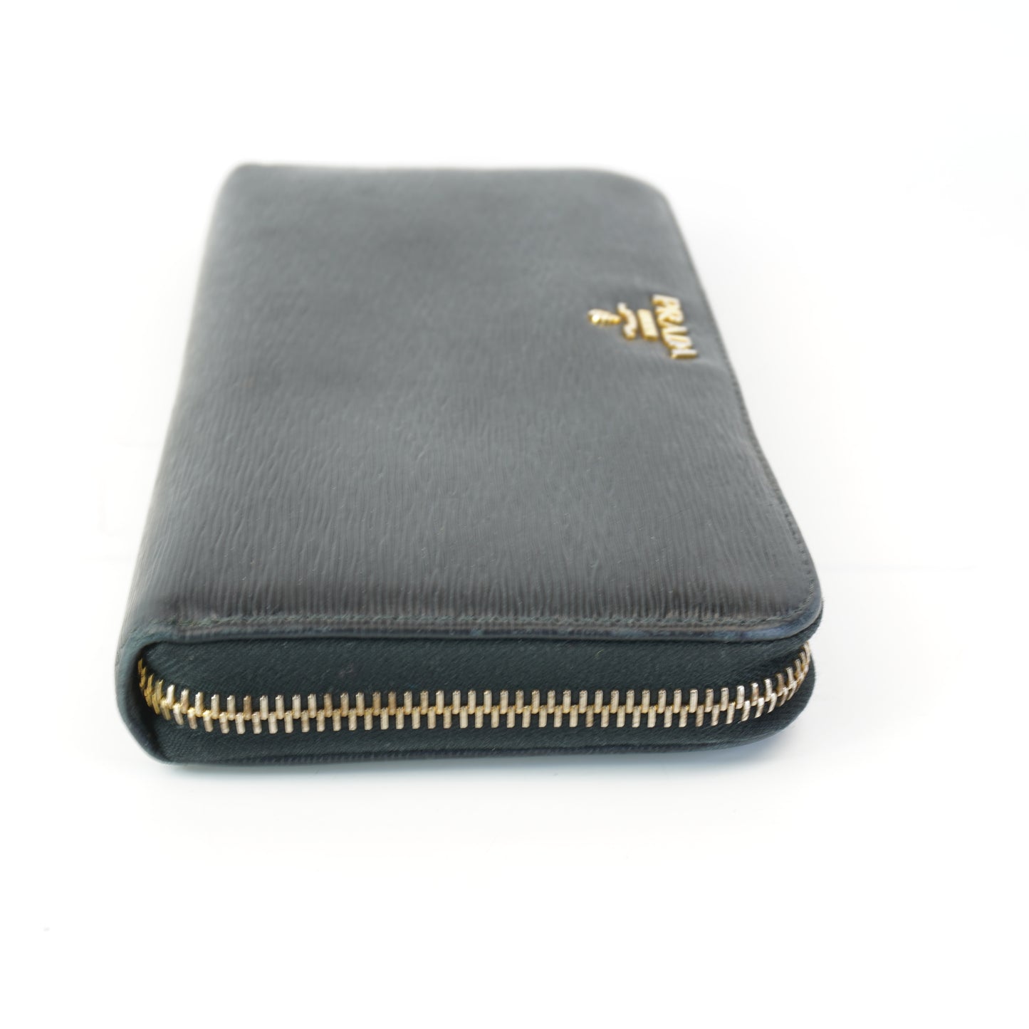 Prada Zip Around Wallet Black
