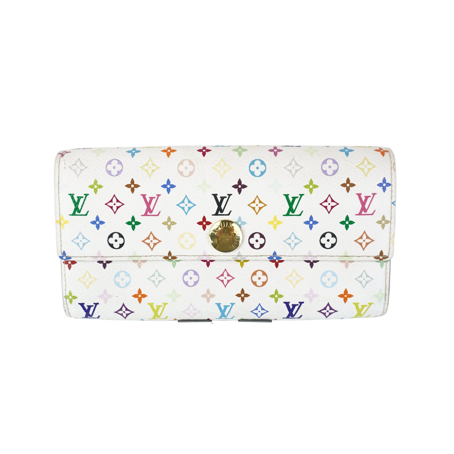 Louis Vuitton	White Mono Multicolore Sarah Wallet