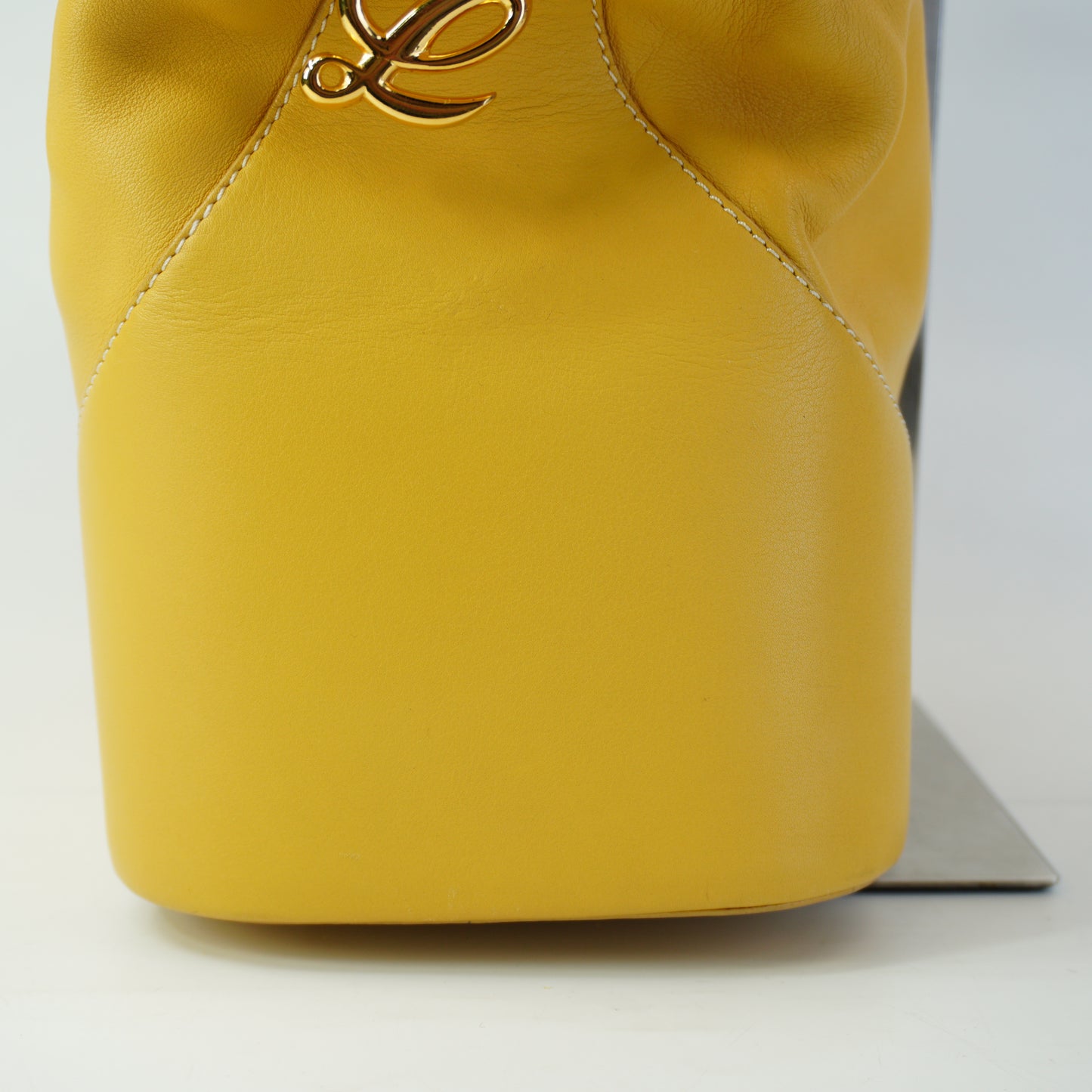 Loewe Anton Hobo Shoulder Bag Yellow Mini GHW