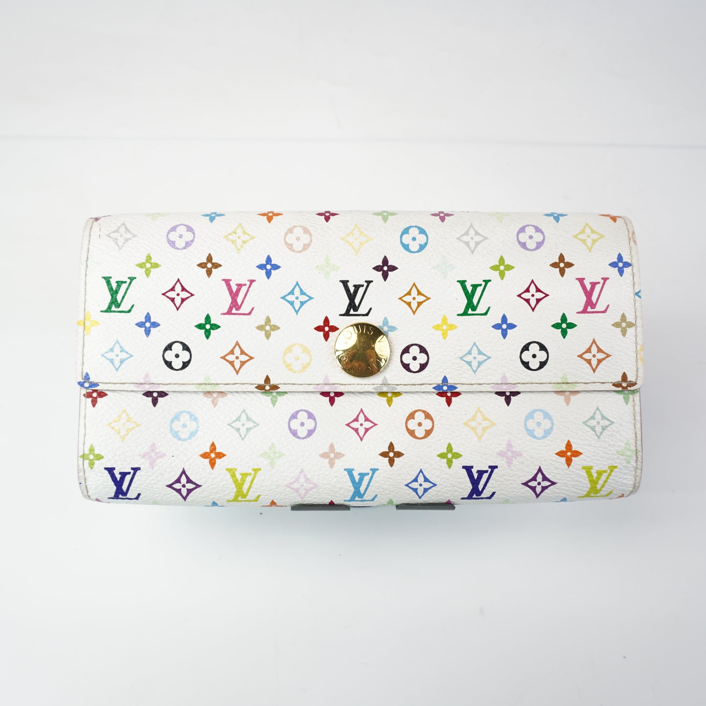 Louis Vuitton	White Mono Multicolore Sarah Wallet