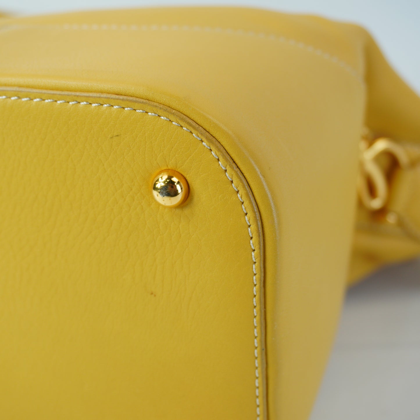 Loewe Anton Hobo Shoulder Bag Yellow Mini GHW