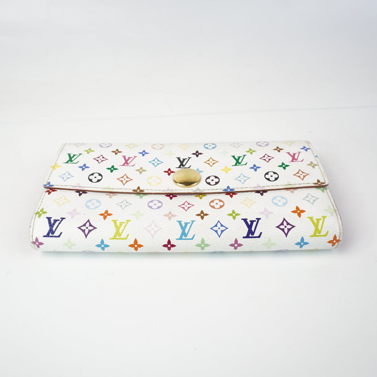 Louis Vuitton	White Mono Multicolore Sarah Wallet
