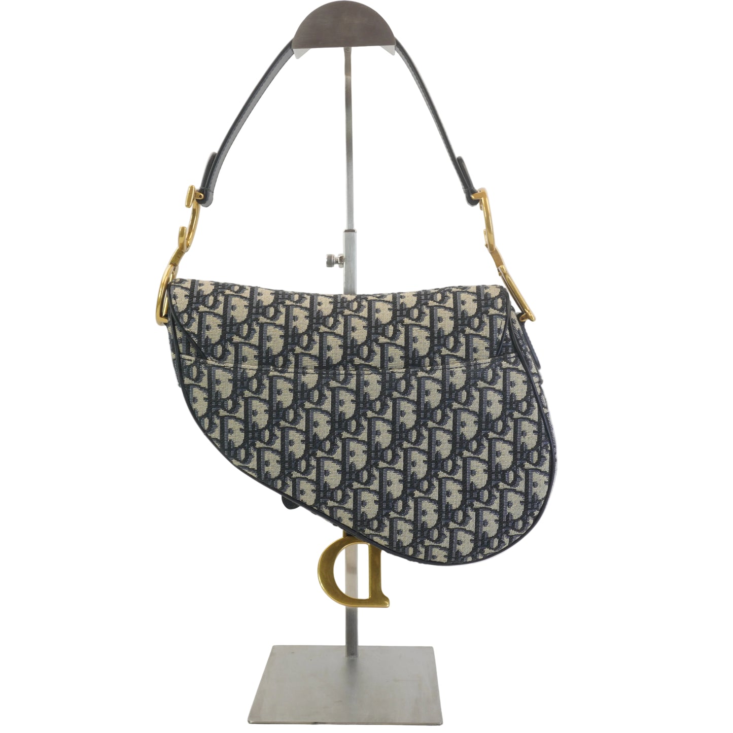 Dior	Saddle Blue Jacquard Medium GHW