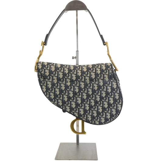 Dior	Saddle Blue Jacquard Medium GHW