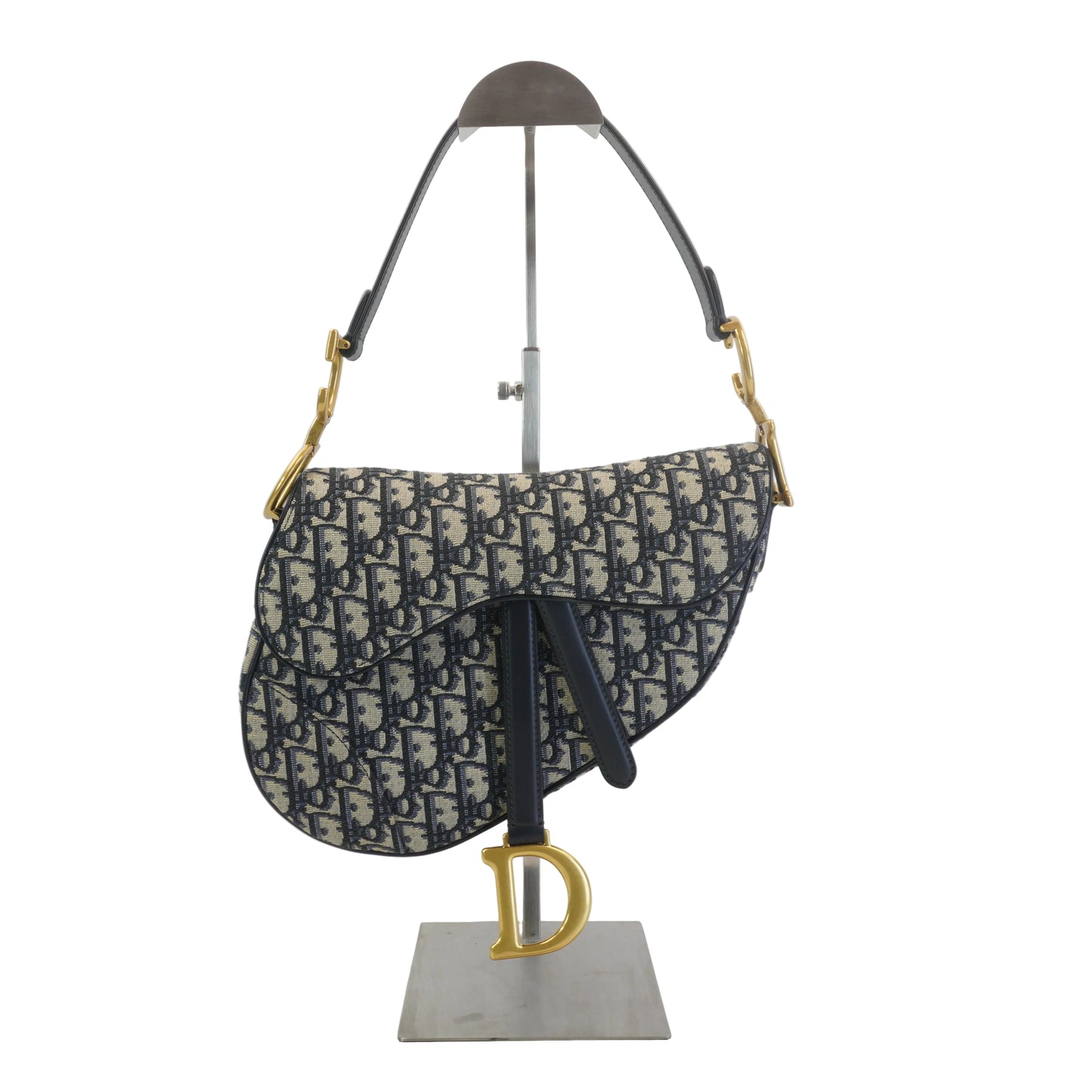 Dior	Saddle Blue Jacquard Medium GHW