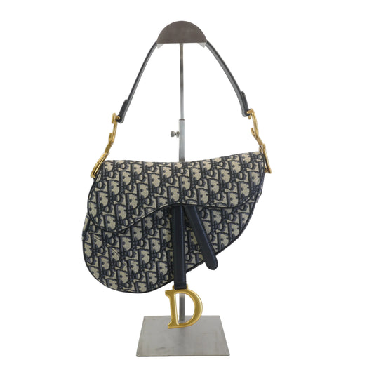 Dior	Saddle Blue Jacquard Medium GHW