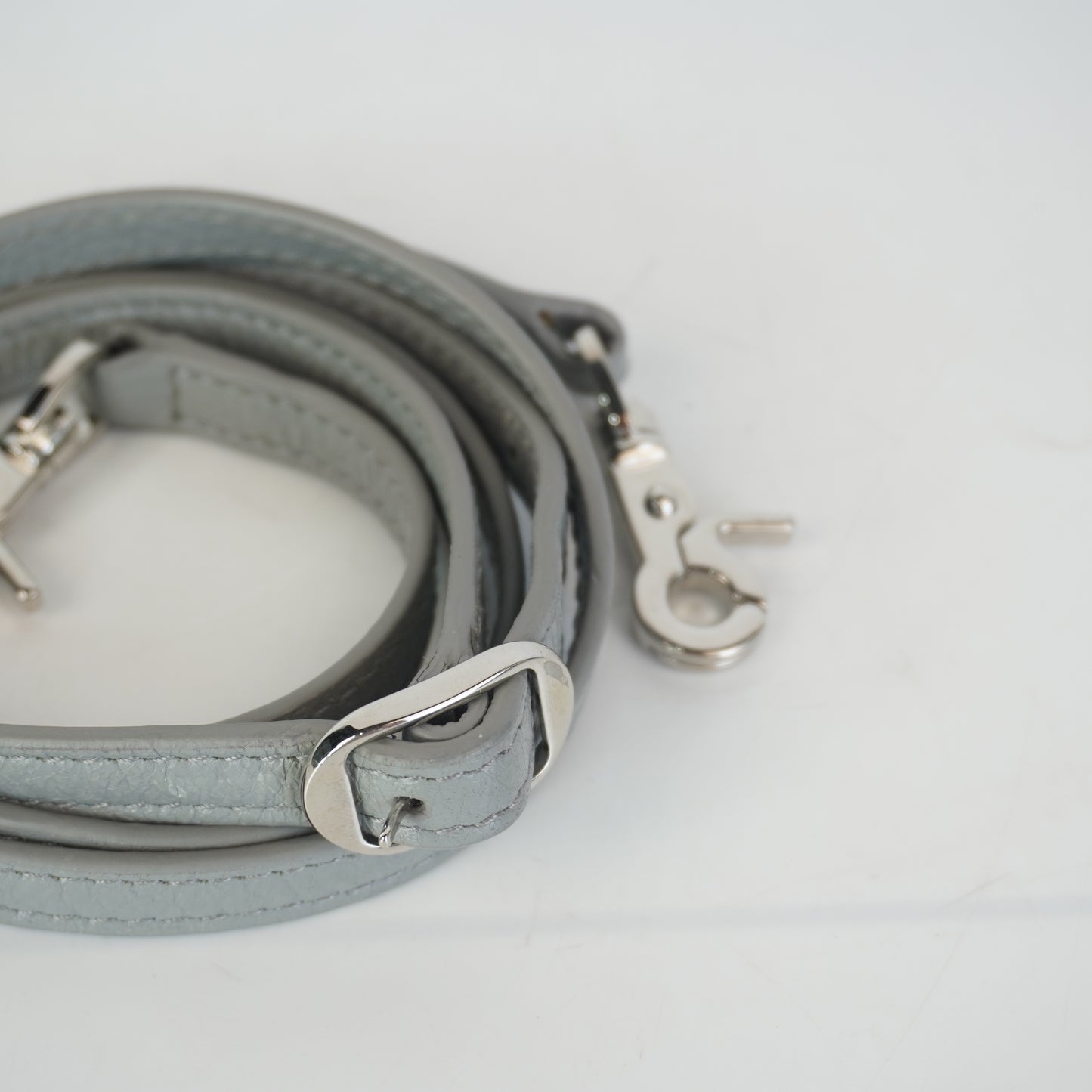 Balenciaga Motorcyle Clutch Gray SHW Medium