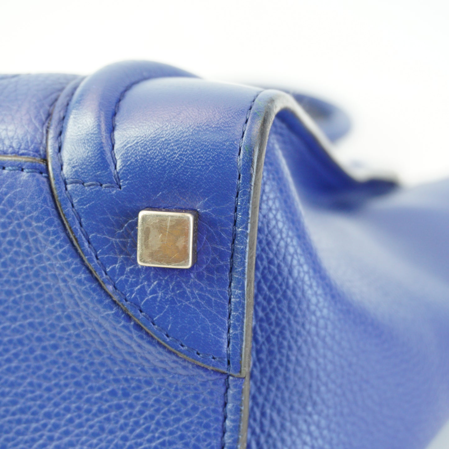 Celine Luggage Tote Blue Medium GHW