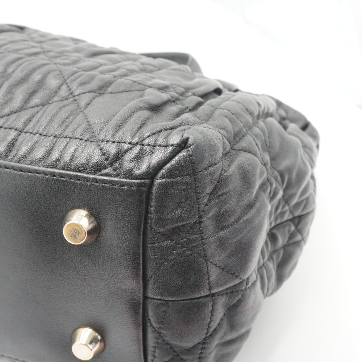 Dior	Lambskin Delices Gaufre Cannage Tote Black Large SHW