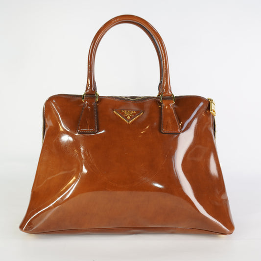 Prada Spazzolato Leather Brown