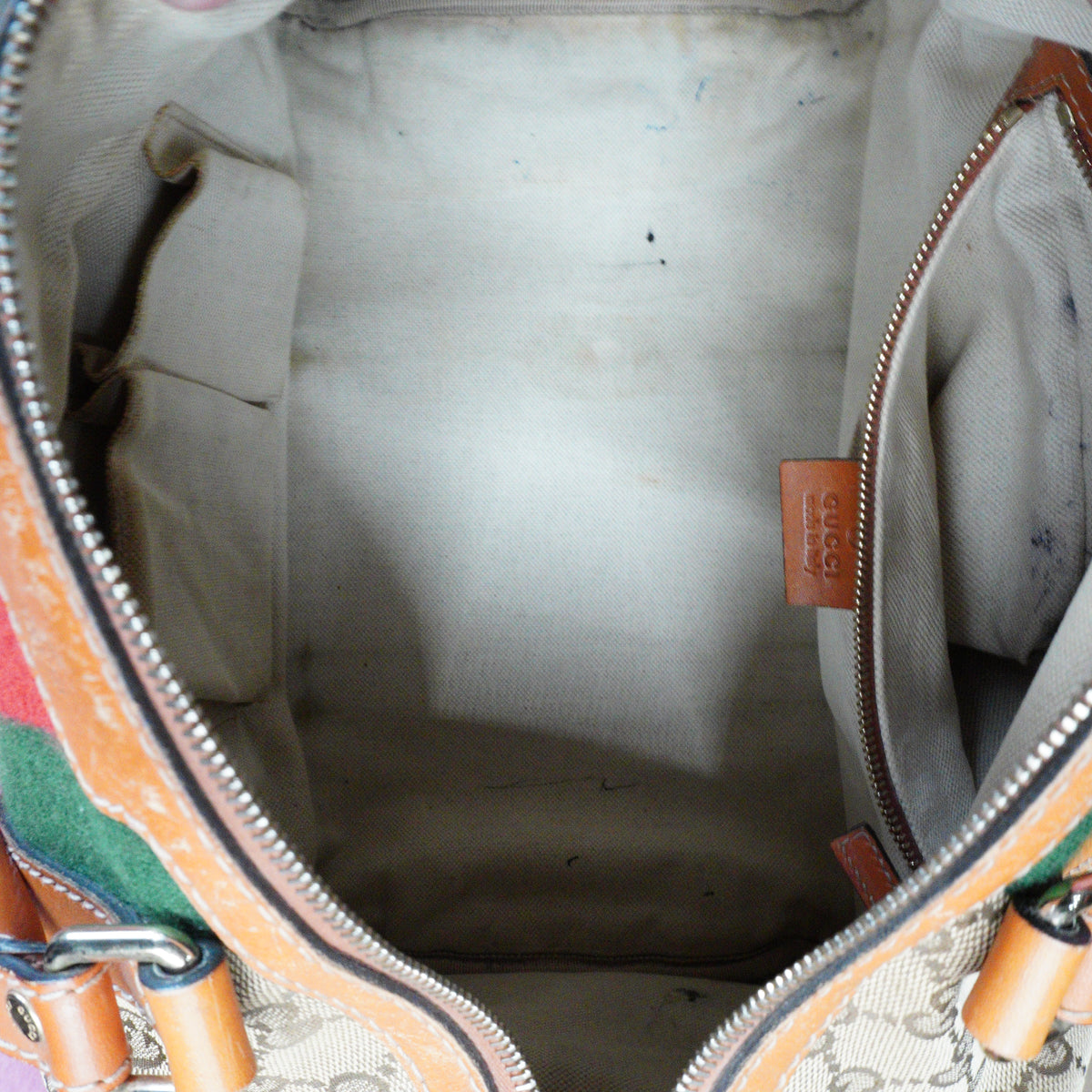 Gucci GG Boston Medium Canvas Beige GHW