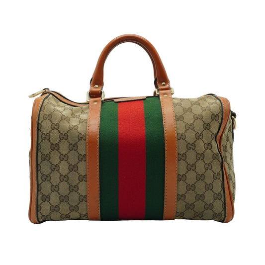 Gucci GG Boston Medium Canvas Beige GHW