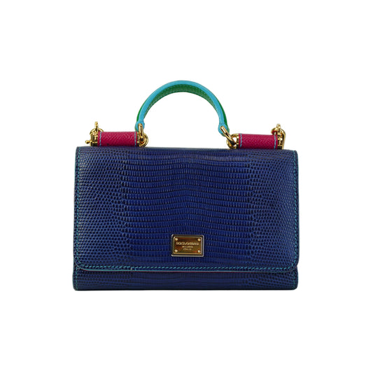 Dolce&Gabanna	Mino Von Wallet on Chain Blue/Pink GHW