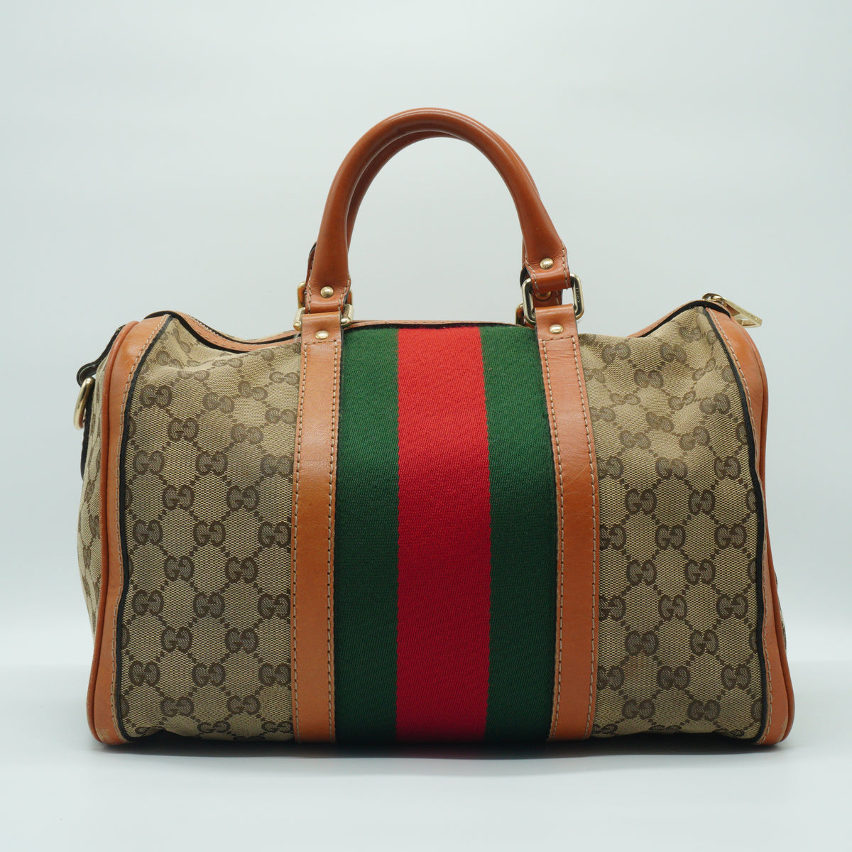 Gucci GG Boston Medium Canvas Beige GHW