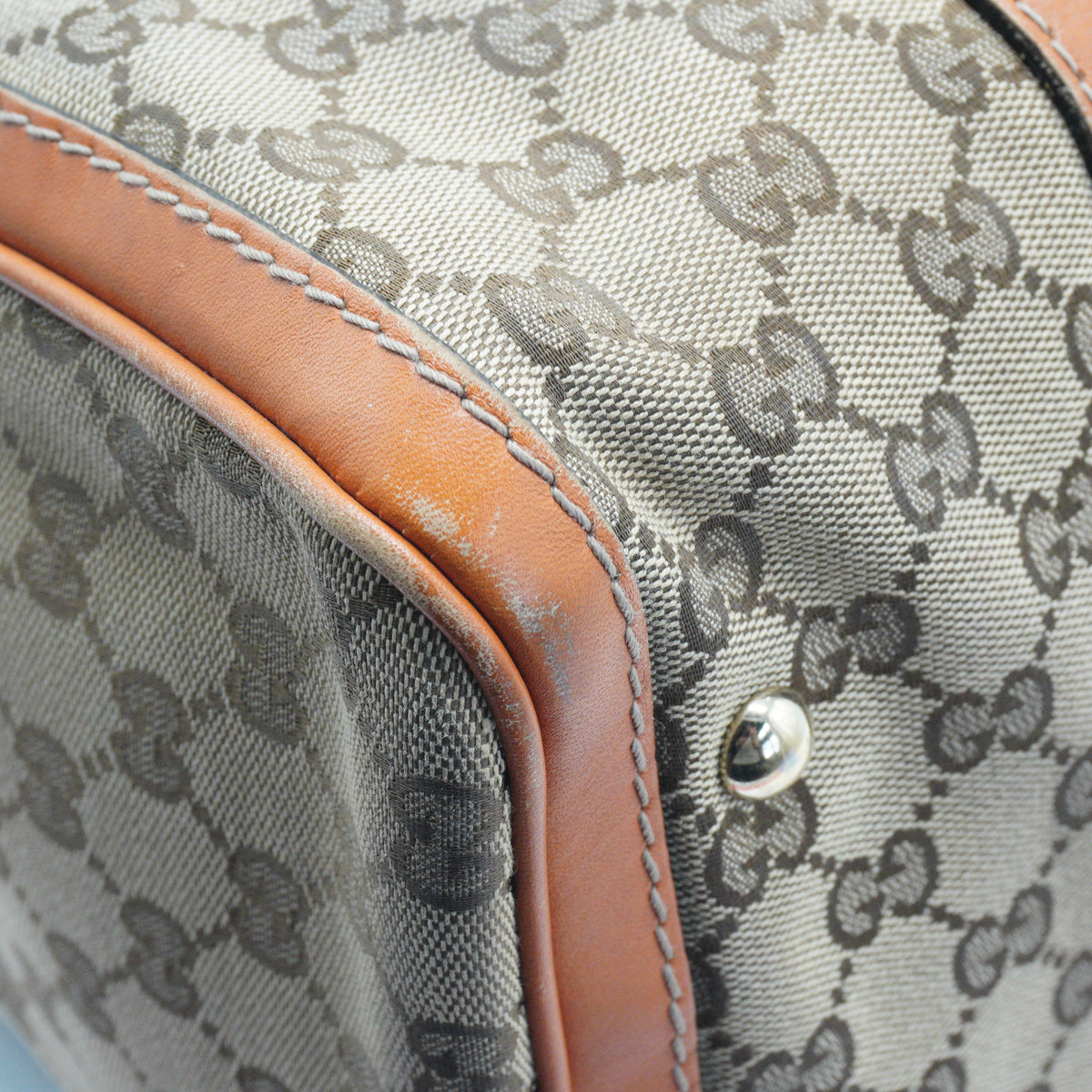 Gucci GG Boston Medium Canvas Beige GHW