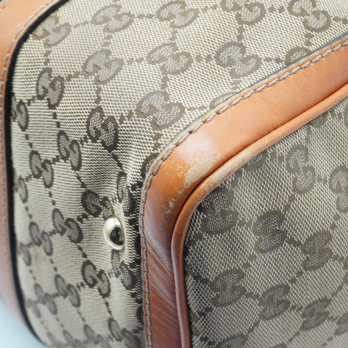 Gucci GG Boston Medium Canvas Beige GHW