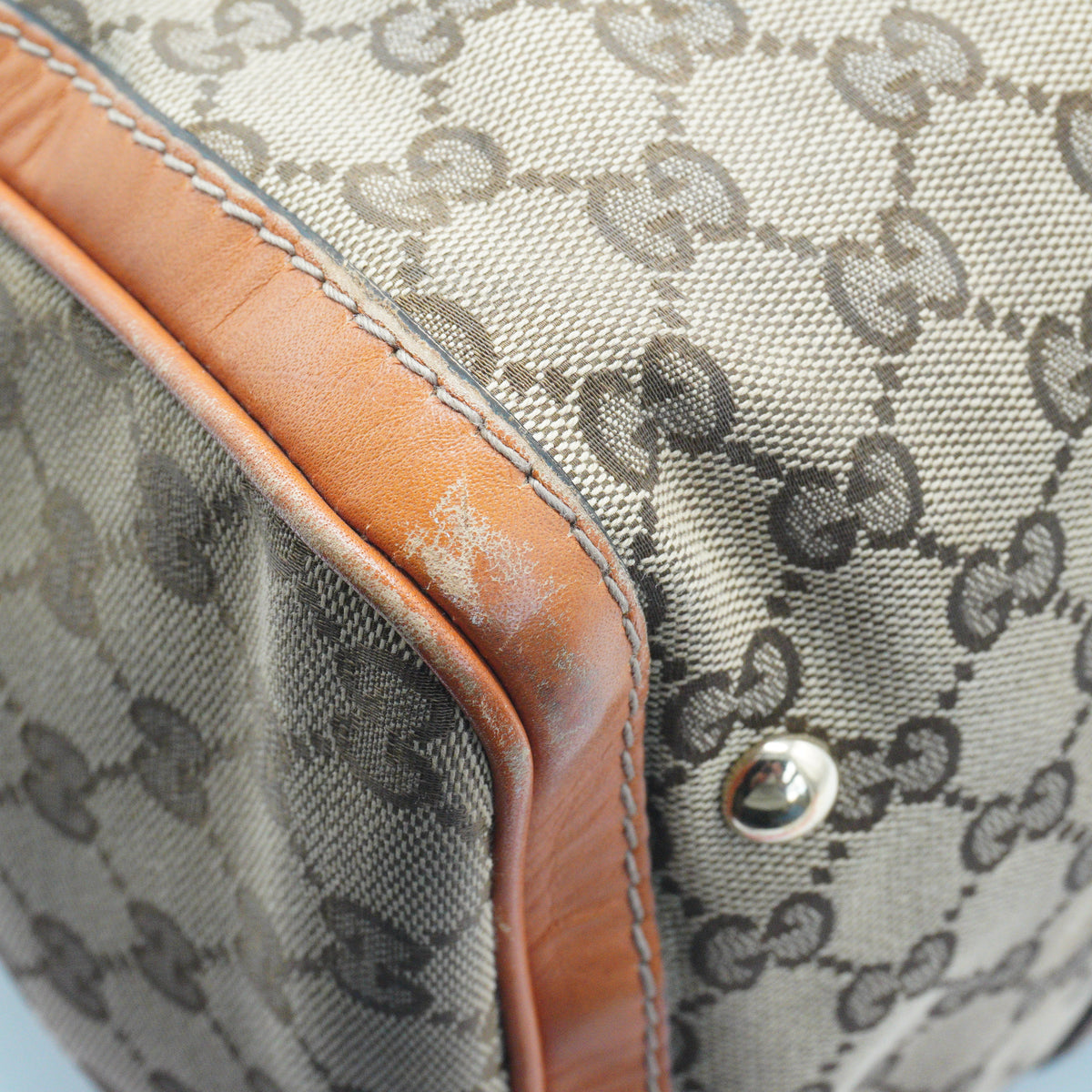 Gucci GG Boston Medium Canvas Beige GHW