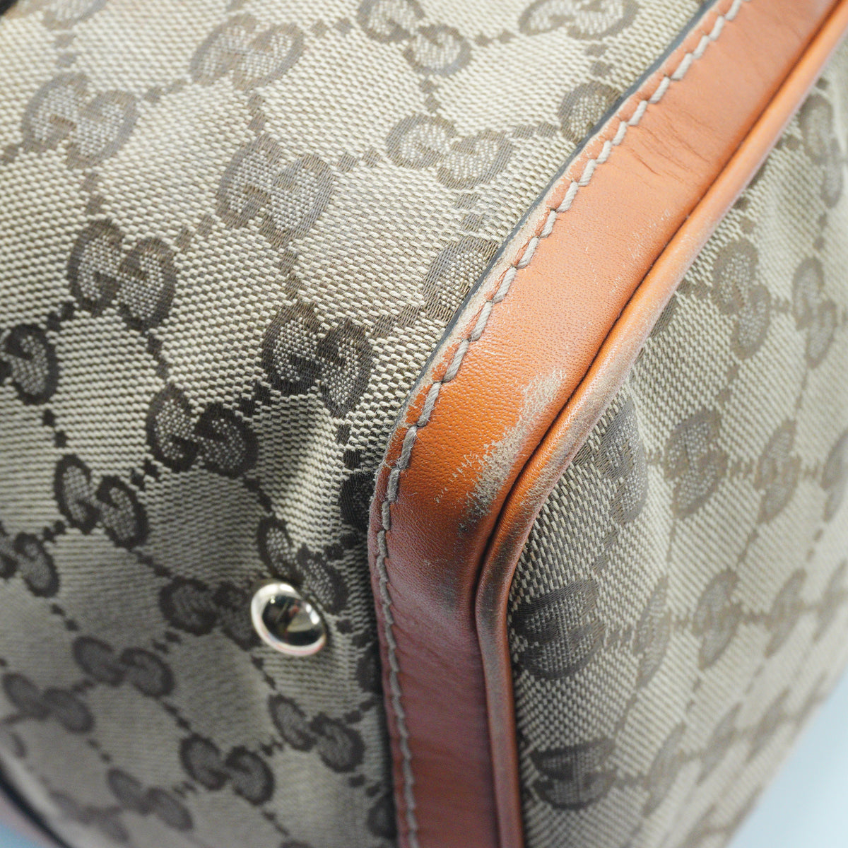 Gucci GG Boston Medium Canvas Beige GHW