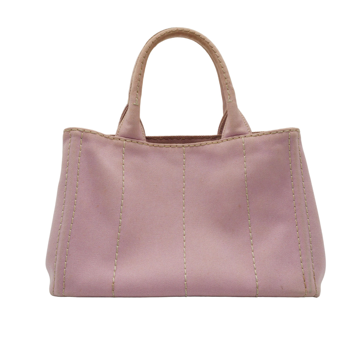 Prada	Canapa Small Canvas Tote Bag Pink GHW