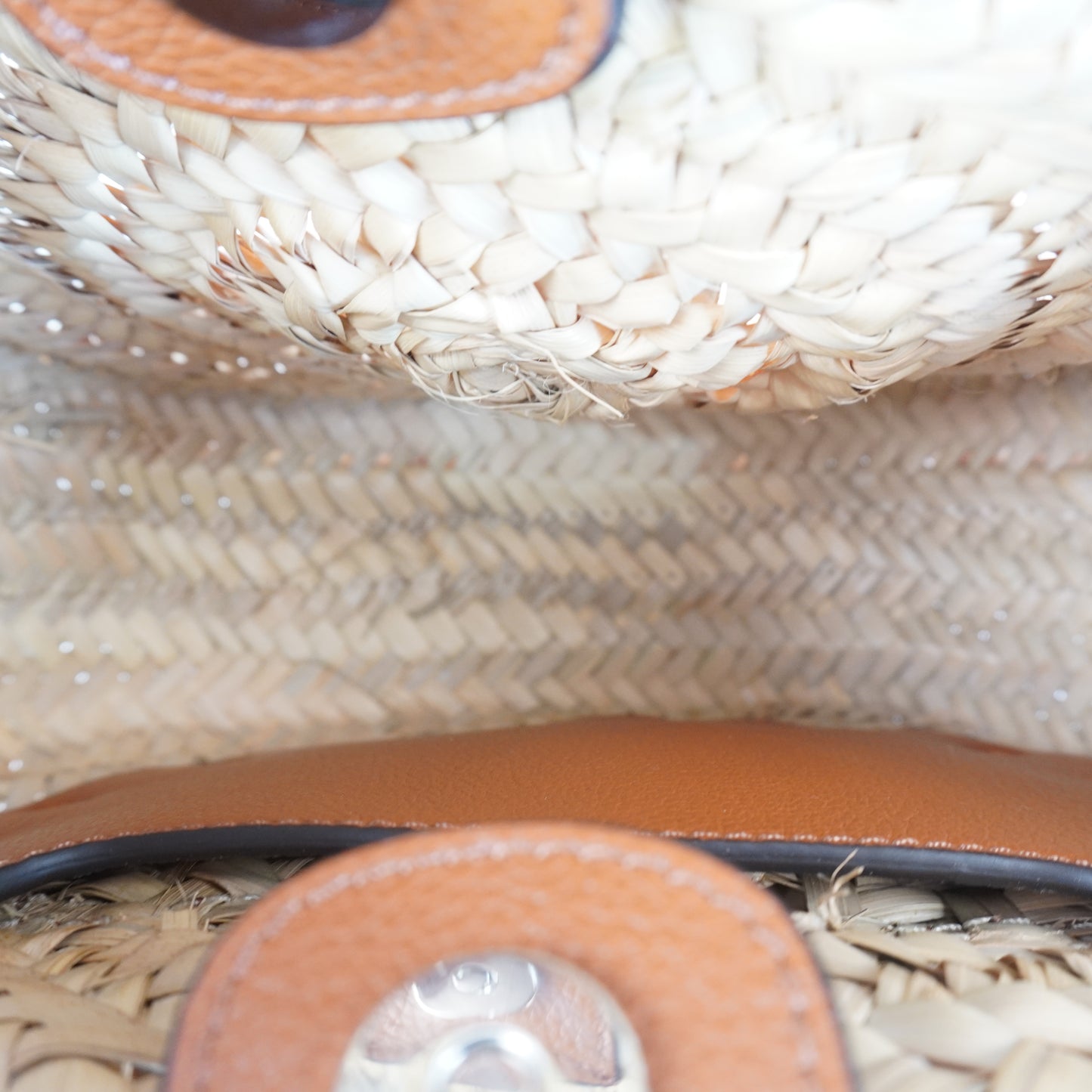 Chloe Marcie Leather Trimmed Raffia Small GHW