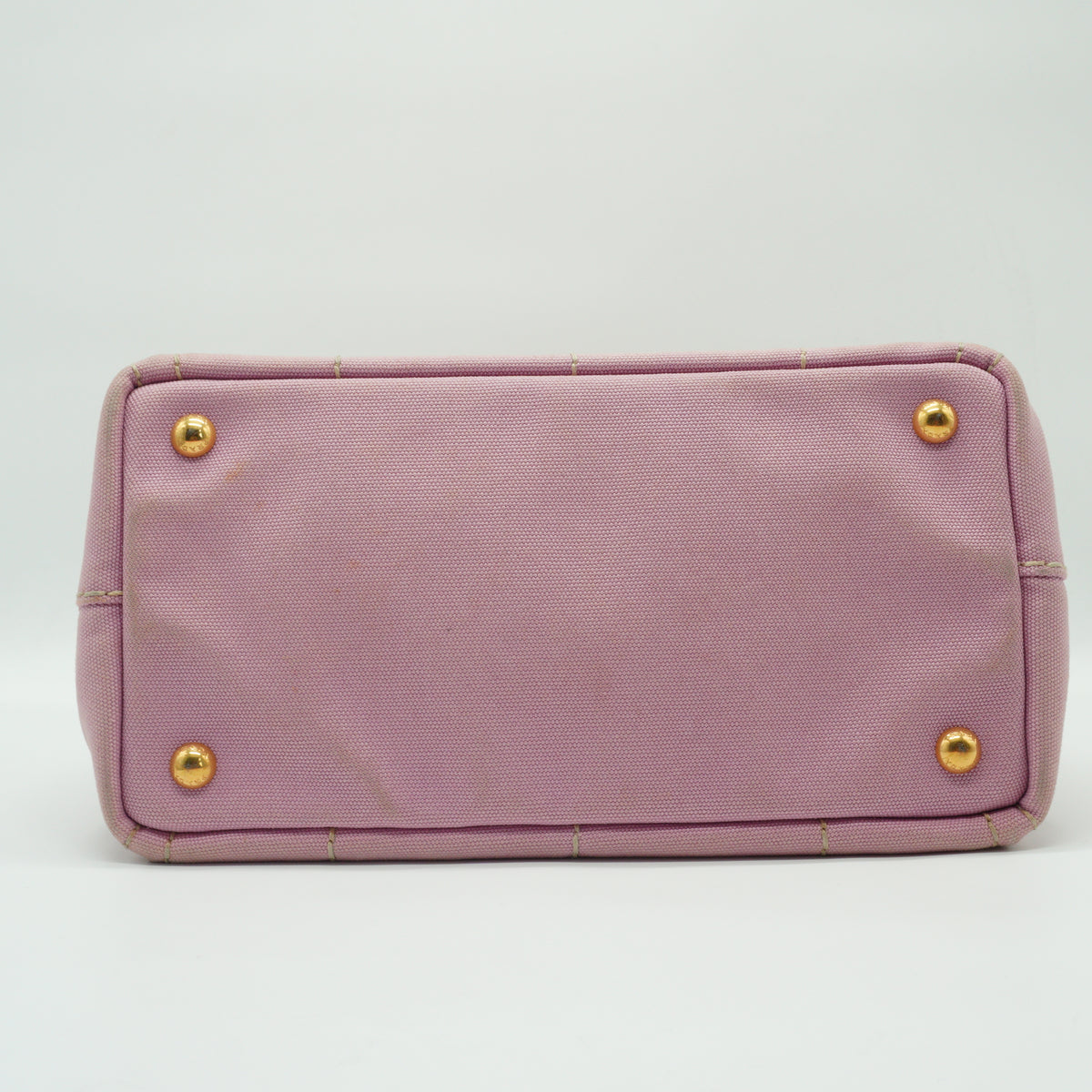 Prada	Canapa Small Canvas Tote Bag Pink GHW