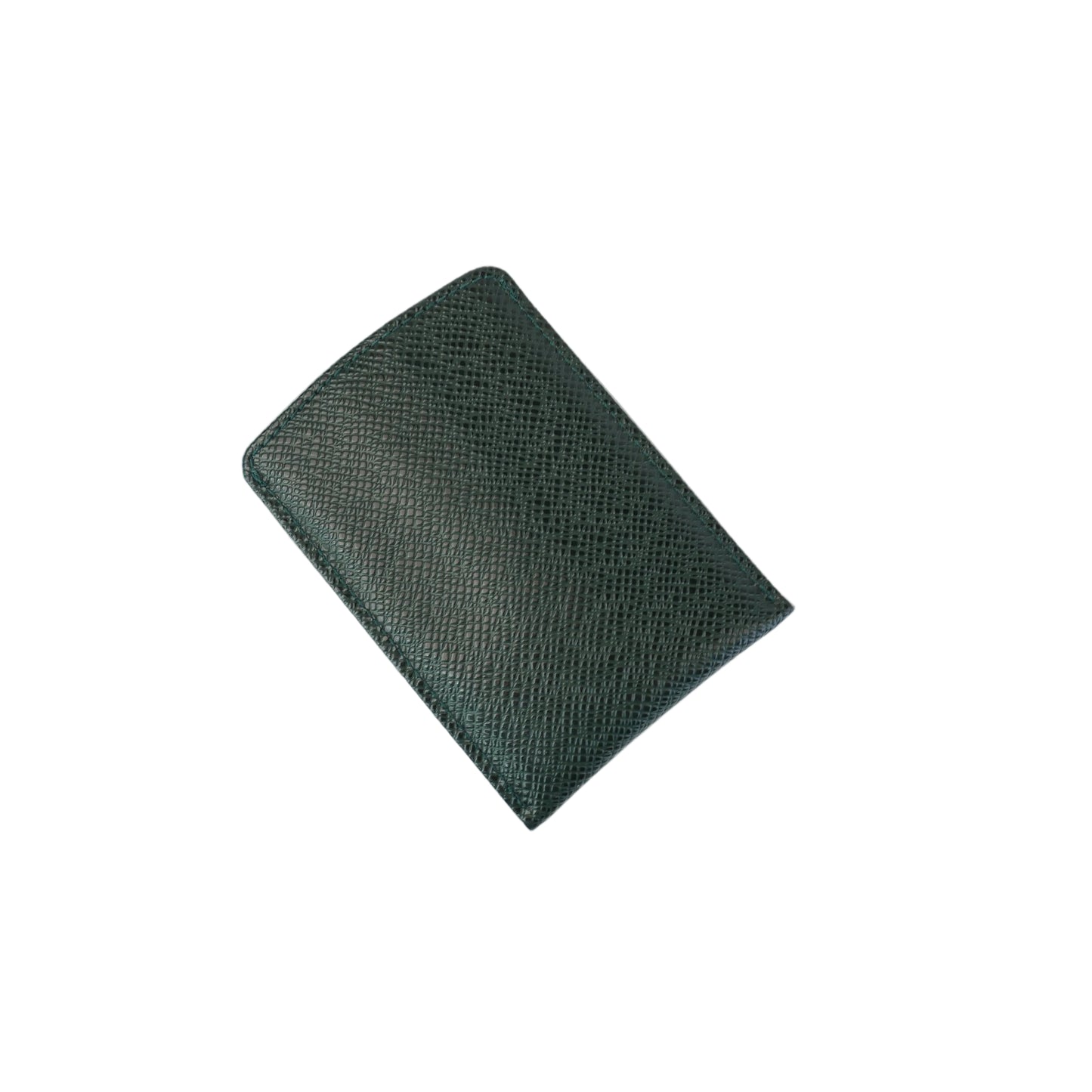 Louis Vuitton	Green Taiga Pull Tab Card Case