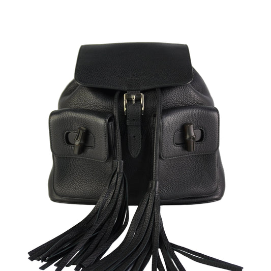GUCCI Backpack Leather Black