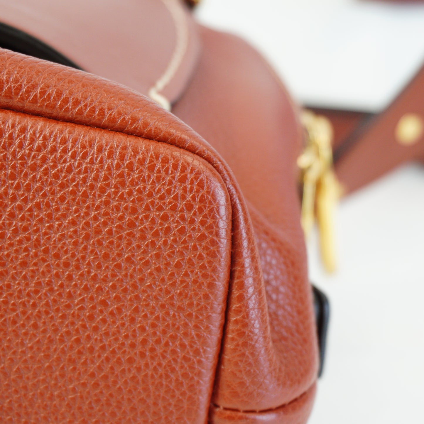 Chloe Small Daria Leather Bag In brown GHW